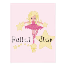 Ballet Star Tshirts and Gifts Postcard