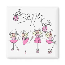 Ballet T-shirts and Gifts Fridge Magnets