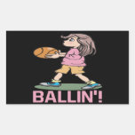 Ballin Rectangular Sticker