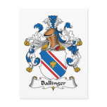 Ballinger Family Crest Postcards