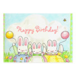 balloon bunnies birthday tag business cards