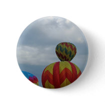 Balloon, cloudy day. button