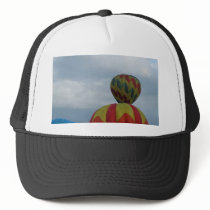 Balloon, cloudy day. mesh hat