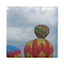 Balloon, cloudy day. fridge magnets
