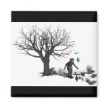 Balloon Clown Old Tree & Black Birds Turquoise