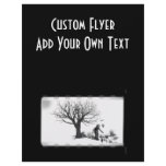 Balloon Clown & Ravens By Creepy Tree - B&W flyers