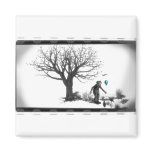 Balloon Clown & Ravens By Creepy Tree - Turquoise