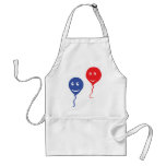 balloon couple blue red aprons