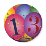 Balloon Decorations for 13th birthday magnets
