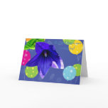 Balloon Flower New Baby Boy Congratulations Card