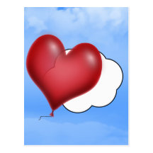 Balloon Hearts (Add Your Text) Post Card