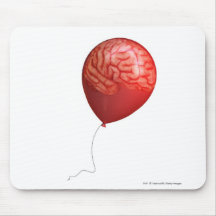 Balloon illustration with a superimposed brain mouse pad