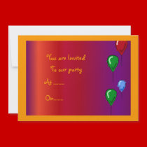Balloon Invitation Card