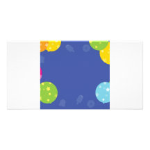 Balloon Items With Faded Ice Cream Photo Greeting Card