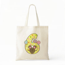 Balloon Mouse Yellow 6th Birthday Bag