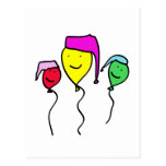 Balloon People in Nightcaps Post Card