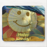 Balloon Smiley Face, Happy Birthday! Mousepad