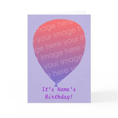 Balloon template, Add photo, birthday party Cards by Cherylsart