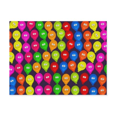 Balloon Wallpaper Postcard by prawny