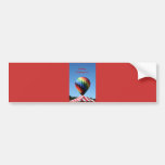 Balloon with Candy Cane Stripe, Merry Christmas! Bumper Stickers