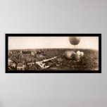 Ballooning Chicago, IL Photo 1908 Print