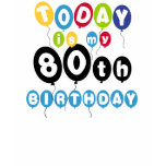 Balloons 80th Birthday t-shirts