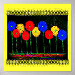 Balloons and Flowers Poster posters