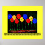 Balloons and Flowers Poster