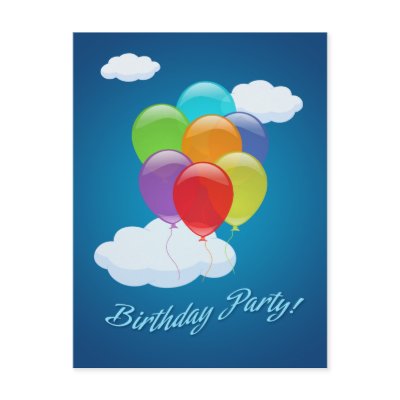 Balloons Birthday Party invitation by BluePlanet