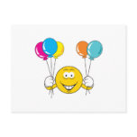 Balloons Celebration Smiley Face Postcards