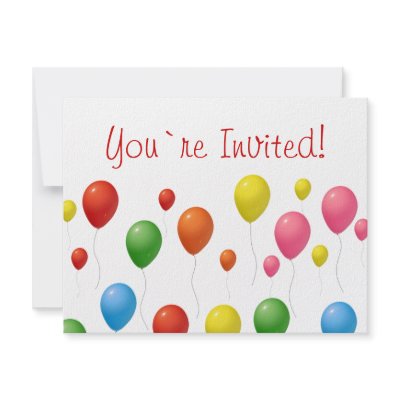 Balloons Custom Invitation by janislil