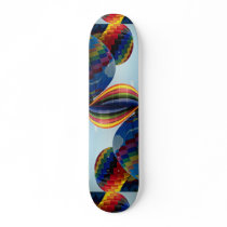 Balloons flying in sky custom skate board