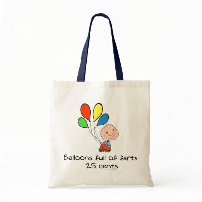 Balloons full of farts canvas bags by ironydesign