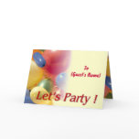 Balloons Kids Birthday Invitation Card