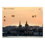 Balloons over Stockholm. Postcard