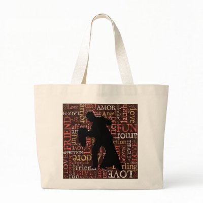 Ballroom Dancing Couple Silhouette, Jumbo Bag by UponRequest
