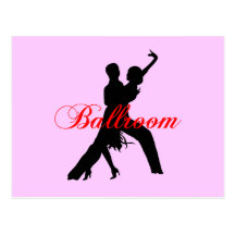 Ballroom dancing postcard