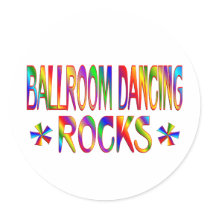 Ballroom Dancing Rocks Round Stickers