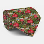 Balls Beads Evergreens Christmas Holiday Neck Tie