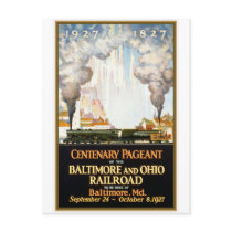 "Baltimore and Ohio Railroad Centenary" Postcard