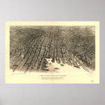Baltimore Maryland 1912 Antique Panoramic Map Poster