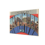 Baltimore, Maryland - Large Letter Scenes 3 Canvas Prints