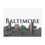 Baltimore MD Skyline with Baltimore in the Sky Post Card