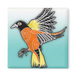 baltimore oriole by gregory gallo fridge magnet