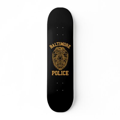 baltimore police maryland detective skate board deck by strk3