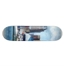 Baltimore Skyline and Harbour Skateboard Deck
