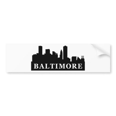 Baltimore Skyline Bumper Stickers by brainburst