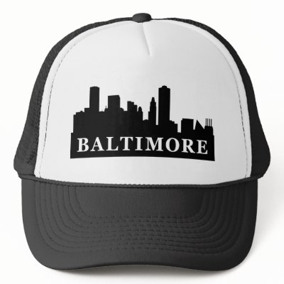 Baltimore Skyline Mesh Hat by brainburst