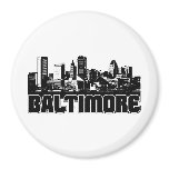 Baltimore Skyline Refrigerator Magnets