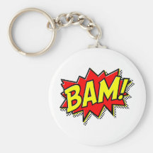 BAM COMICBOOK SOUNDS ACTIONS LOUD COMICS CARTOONS KEY CHAINS